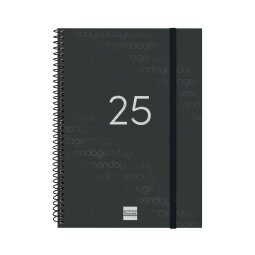 Agenda semana vista 155x212 mm E10 Year negro Finocam