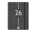 Agenda semana vista 155x212 mm E10 Year negro Finocam