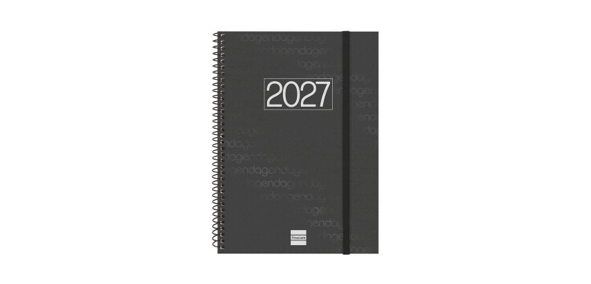 Agenda semana vista 155x212 mm E10 Year negro Finocam