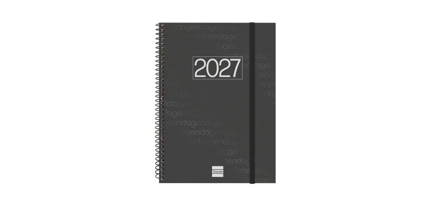 Agenda semana vista 155x212 mm E10 Year negro Finocam