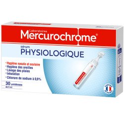 Fysiologisch serum Mercurochrome - doos van 30 enkel dosissen