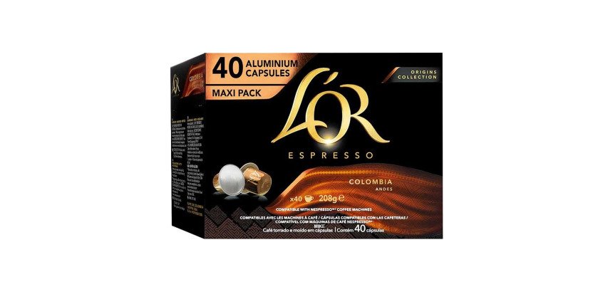Capsulas de café L'Or Colombia - caja de 40