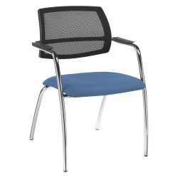 Chaise de réunion dossier maille Constance
