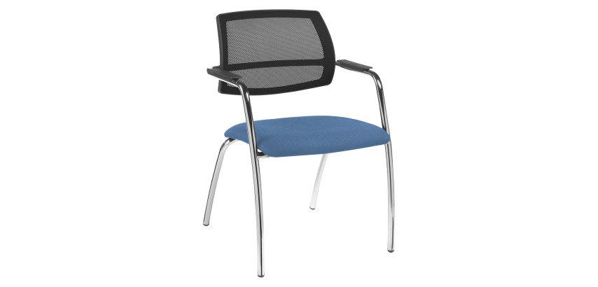 Chaise de réunion dossier maille Constance