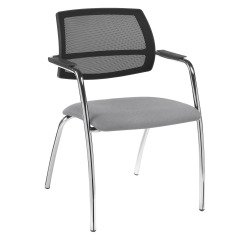 Chaise de réunion dossier maille Constance