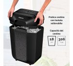 Distruggidocumenti Fellowes LX70 taglio a frammento livello di sicurezza P4  - 11 fogli - Nero