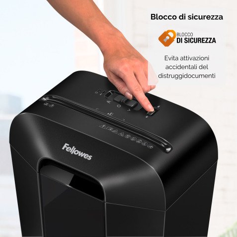 Distruggidocumenti Fellowes LX70 taglio a frammento livello di sicurezza P4  - 11 fogli - Nero