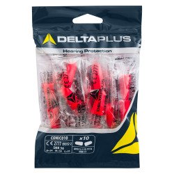 Bouchons d'oreilles jetables Delta Plus CONIC010 - 36 dB - Blister de 10 paires