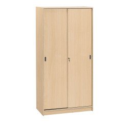 Armoire haute bois H 180 x L 90 cm portes coulissantes Essens