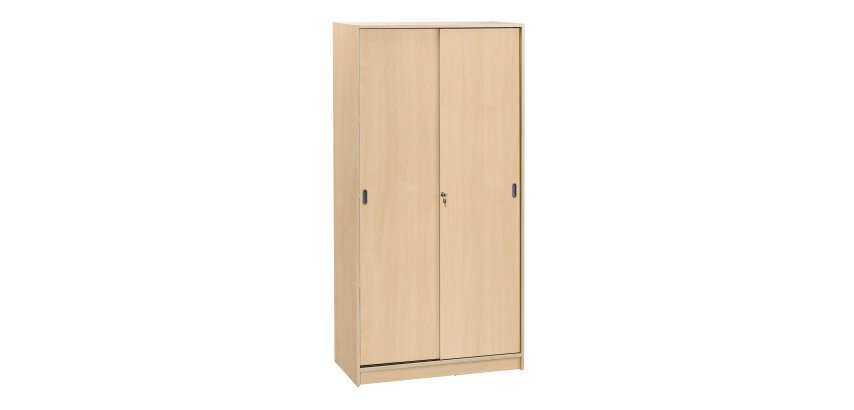 Armoire haute bois H 180 x L 90 cm portes coulissantes Essens