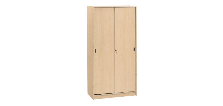 Armoire haute bois H 180 x L 90 cm portes coulissantes Essens