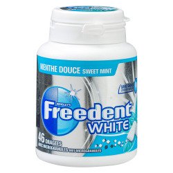 Chewing gum white menthe douce Freedent - Boîte de 46 dragées