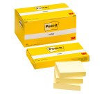Notes repositionnables jaune classique Post-it 38 x 51 mm - bloc de 100 feuilles