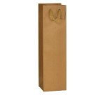 Sac bouteille magnum kraft brun poignées cordelières - 10 sacs