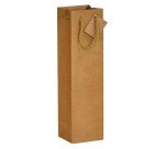 Sac bouteille kraft brun poignées cordelières - 25 sacs