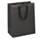 Sac kraft noir poignées cordelières qualité 175 g/m² - 10 sacs