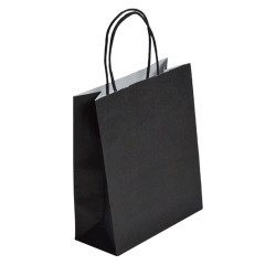 Sac magasin kraft poignées torsadées 22 x 18 x 8 cm - Paquet de 50