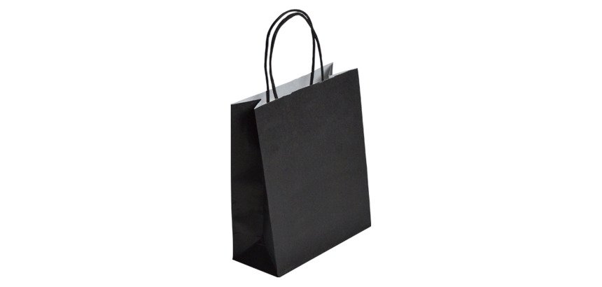 Bolsas tienda kraft asas retorcidas 22 x 18 x 8 cm - 50 bolsas