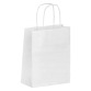 Sac kraft blanc poignées torsadées qualité 90 g/m² - 50 sacs