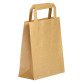 Bolsas Kraft asas planas 70g/m² Alt 22 x An 18 x Fon 8 cm - paquete de 300