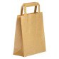 Sac kraft brun poignées plates qualité 70 g/m² - 300 sacs