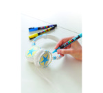 Marqueur Uni Ball Posca couleurs assorties pointe biseautée 8 mm - Boîte de 8