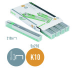 Cartouches d'agrafes Leitz coloris vert - lot de 5 recharges de 210