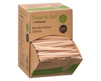 Houten roerstaafjes lengte 11 cm - Verdeeldoos van 2000 stuks