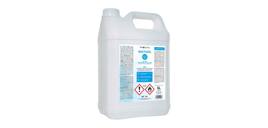 Gel hydroalcoolique désinfectant Bactigel - Bidon de 5 litres