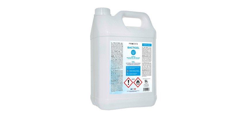 Gel hydroalcoolique désinfectant Bactigel - Bidon de 5 litres