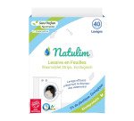 Lessive écologique en feuilles Natulim nature - 40 lavages - Boîte de 20 feuilles