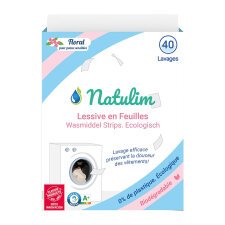 Lessive écologique en feuilles Natulim floral - Boîte de 40 feuilles