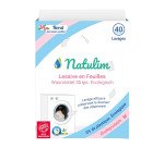 Lessive écologique en feuilles Natulim floral - 40 lavages - Boîte de 20 feuilles
