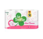 Papier toilette double épaisseur Le Trèfle Maxi Douceur - 12 = 24 rouleaux