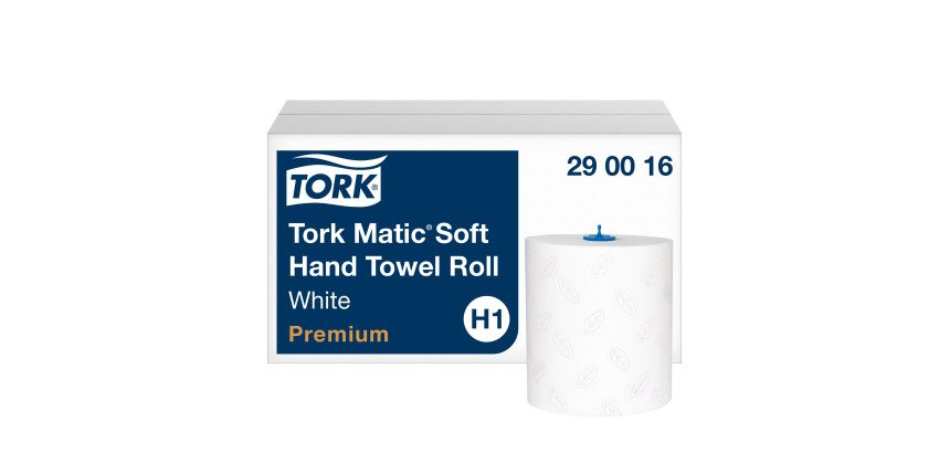 Rouleau d'essuie-mains tork Matic H1 Premium double épaisseur 100 m - Colis de 6