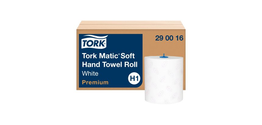 Rollo de papel secamanos Tork Matic H1 Premium de doble capa 100 m - Paquete de 6