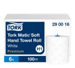 Rouleau d'essuie-mains tork Matic H1 Premium double épaisseur 100 m - Colis de 6