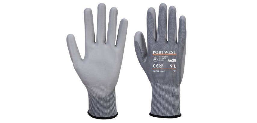 Guanti antitaglio B Portwest A635 in poliuretano grigio, 1 paio