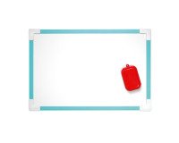 White magnetic slate with Wonday brush 20 x 30 cm