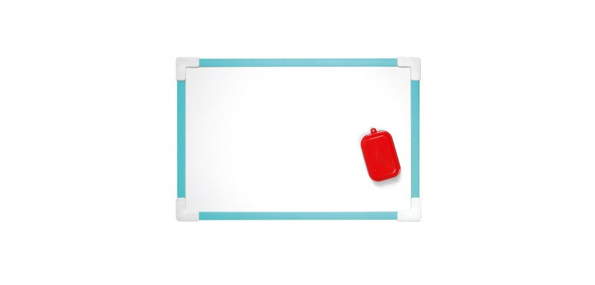 White magnetic slate with Wonday brush 20 x 30 cm