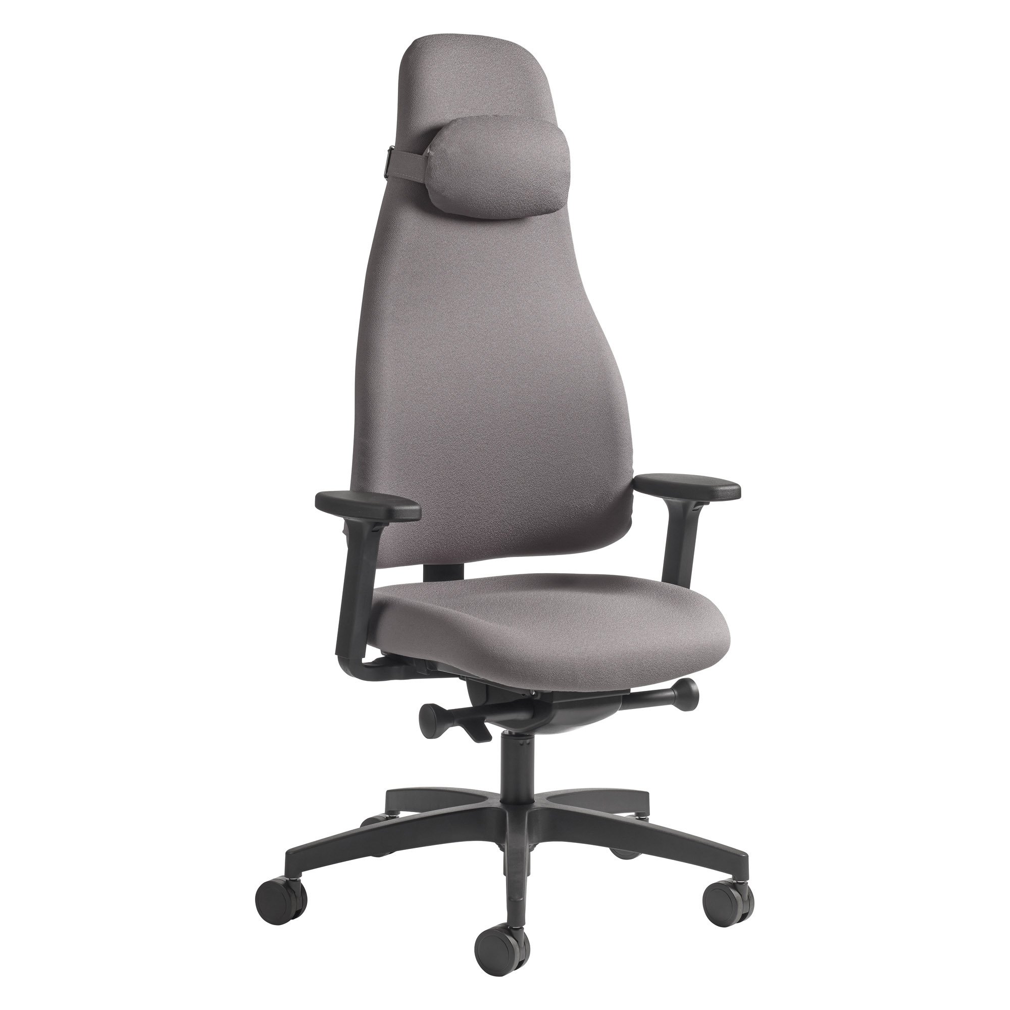 Fauteuil de bureau ergonomique Orion tissu - avec accoudoirs - Mécanisme synchrone - Pied noir