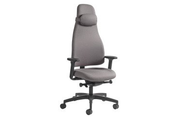 Fauteuil de bureau ergonomique Orion tissu - avec accoudoirs - Mécanisme synchrone - Pied noir