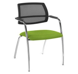 Chaise de réunion dossier maille Constance