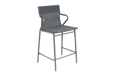 Fauteuil mi-haut Horizon Middle Lafuma - toile batyline - pied acier gris