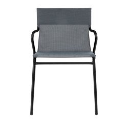 Fauteuil Horizon Lafuma - toile batyline - pied acier noir