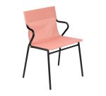 Fauteuil Horizon Lafuma - toile batyline - pied acier noir