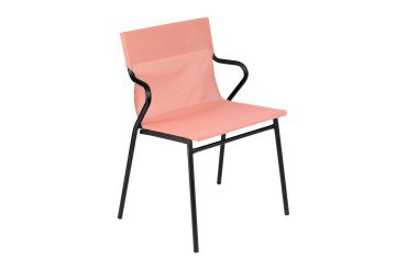 Fauteuil Horizon Lafuma - toile batyline - pied acier noir