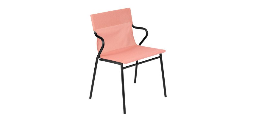 Fauteuil Horizon Lafuma - toile batyline - pied acier noir