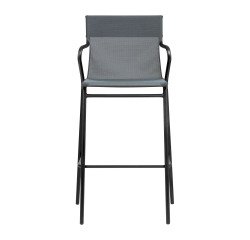 Fauteuil haut Horizon Lafuma - toile batyline - pied acier noir