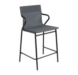 Fauteuil mi-haut Horizon Middle Lafuma - toile batyline - pied acier noir